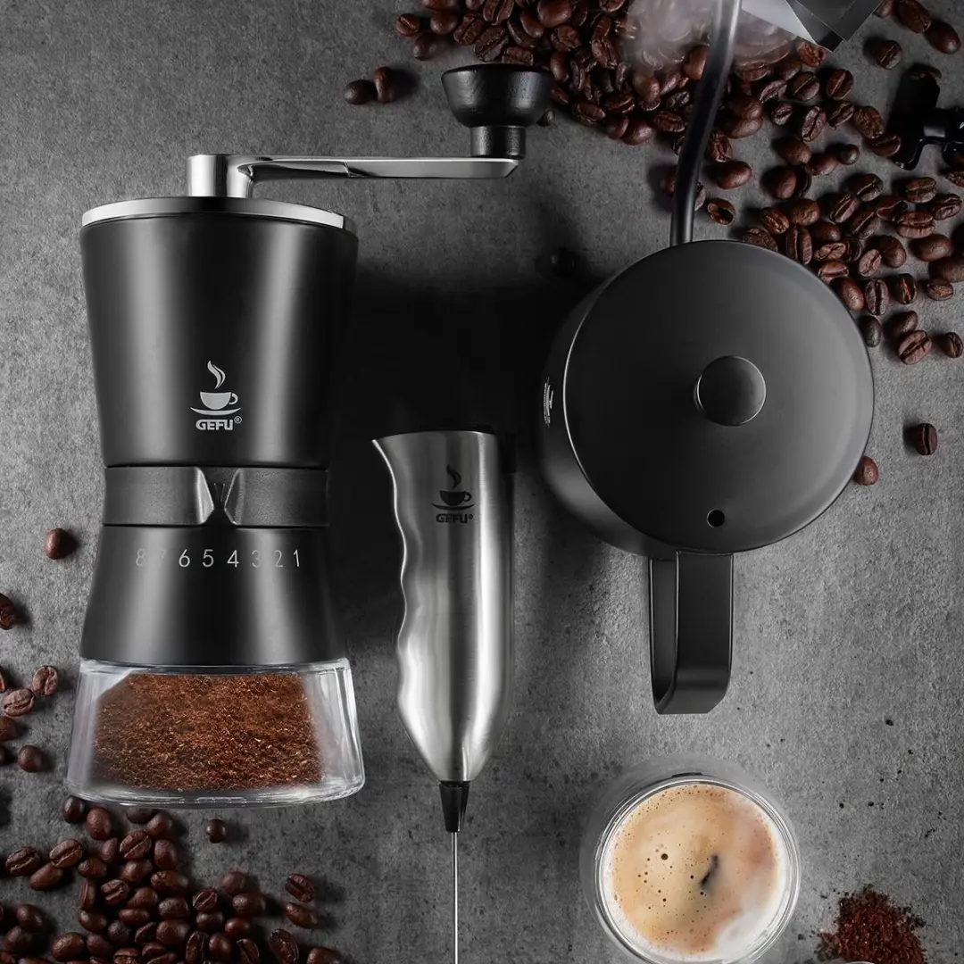 GEFU Santiago Handmatige Koffiemolen - 8 Maalstanden - Zwart
