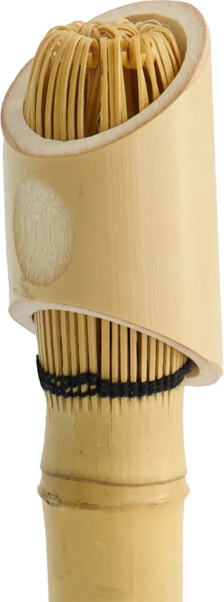 Tokyo Design Studio Matcha Klopper Bamboe Cadeauset 3,5x15cm - Beige/Wit