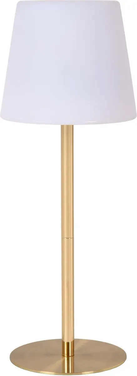 Lucide TYON Oplaadbare Tafellamp - Ø15cm LED 2W 2700K - Mat Goud/Messing
