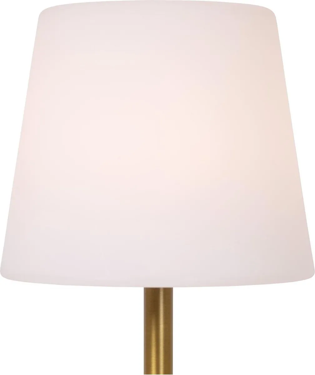 Lucide TYON Oplaadbare Tafellamp - Ø15cm LED 2W 2700K - Mat Goud/Messing - afbeelding 6 van 6