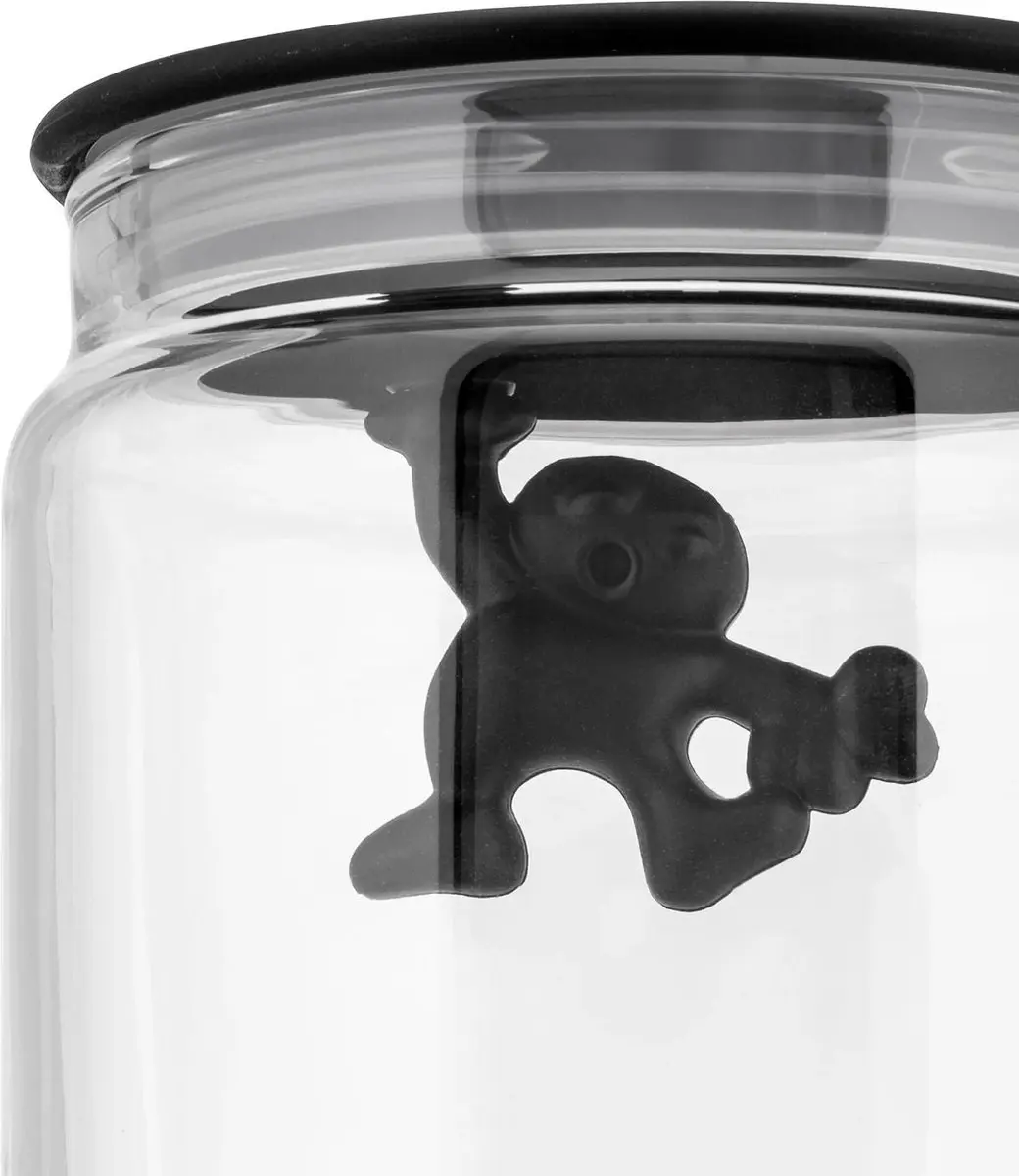 Alessi Gianni Glazen Pot 20cm - Zwart