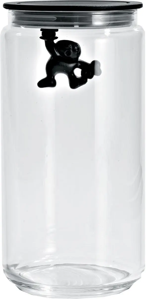 Alessi Gianni Glazen Pot 20cm - Zwart - afbeelding 6 van 6