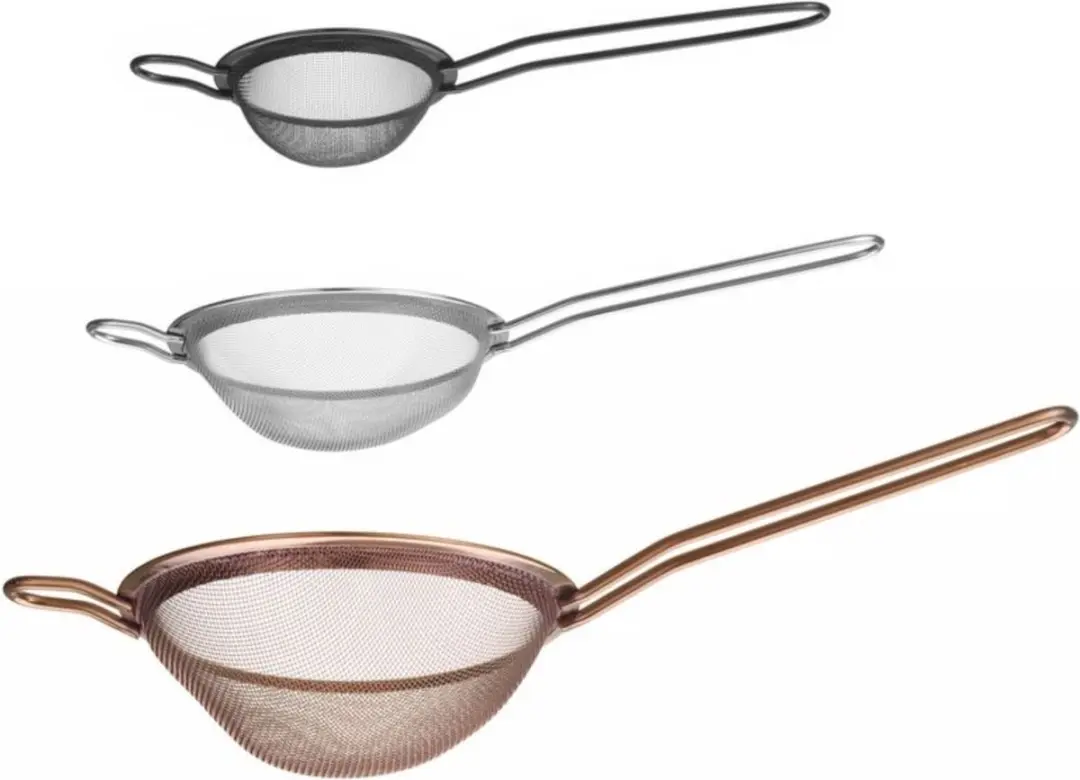 HENDI Zeef Set 3-delig 7,4cm - 635612 - Zwart/Zilver/Koper - afbeelding 6 van 6