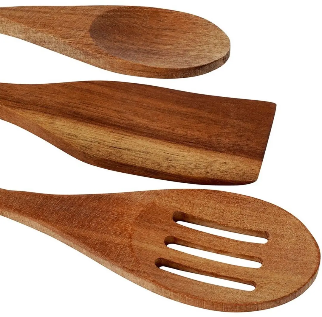 Excellent Houseware Acaciahout Keukengereedschapset 3-delig