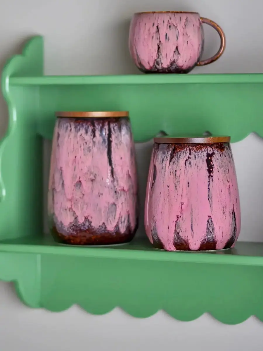 Bloomingville Voorraadpot Rayen Aardewerk - 1L - Roze