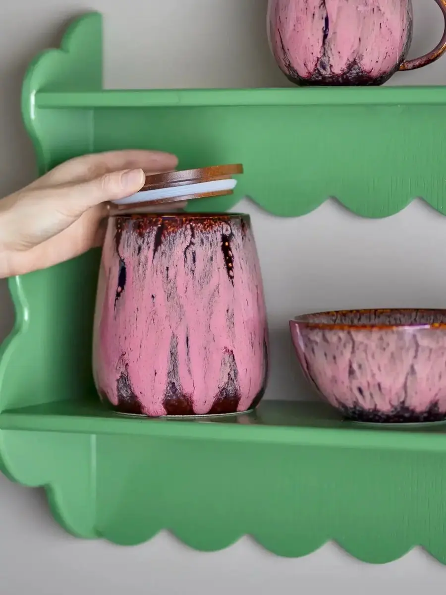 Bloomingville Voorraadpot Rayen Aardewerk - 1L - Roze