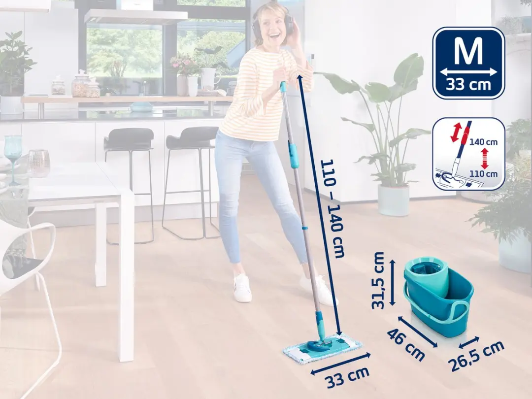 Leifheit Clean Twist M Vloerwisser - 33cm 6L Turquoise