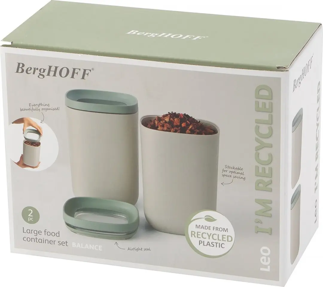 BergHOFF LEO Balance Voedselcontainer 2-delig - 1,3L - Groen