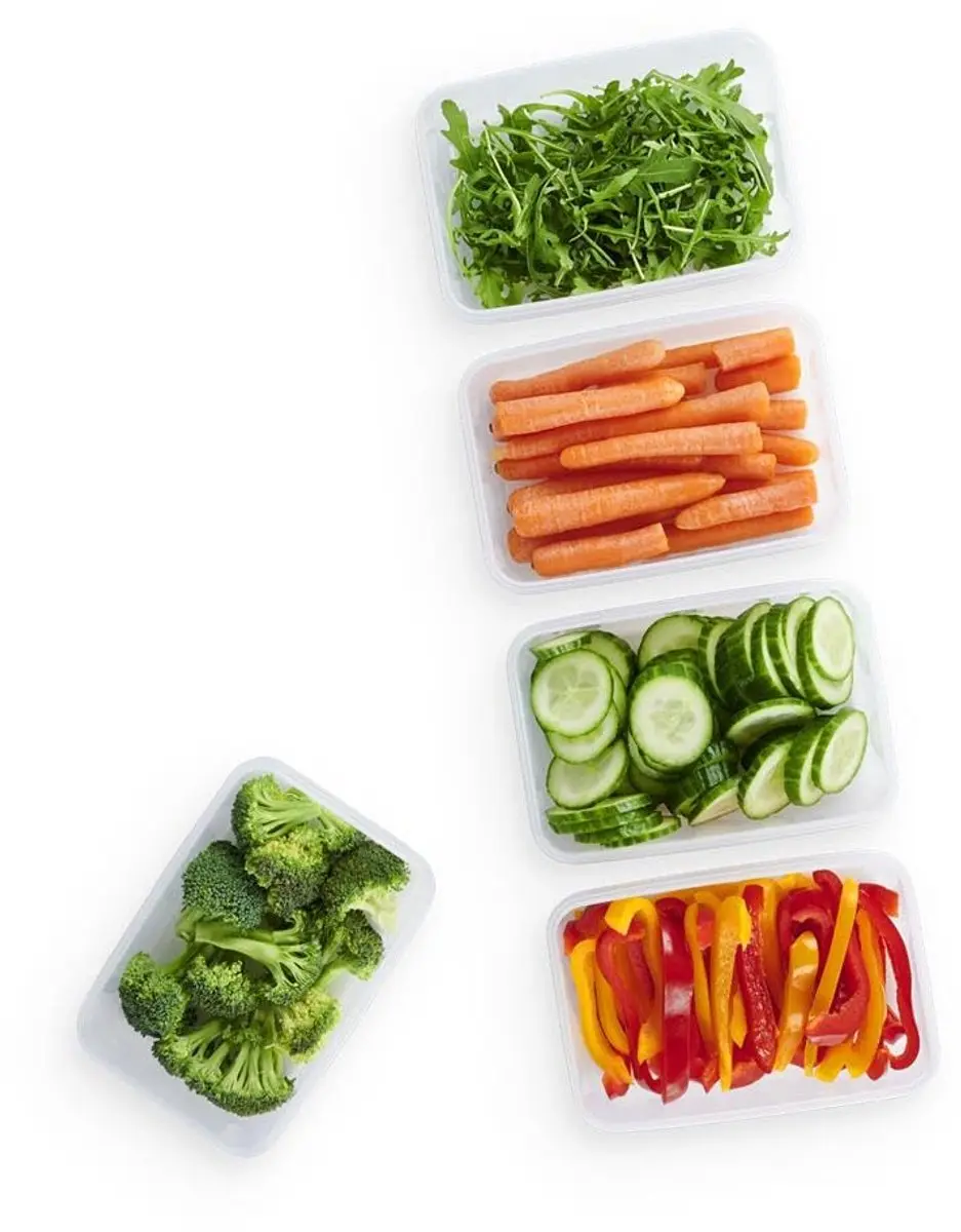 Tefal MasterSeal Fresh N1030710 Mealprep Set - 20 Stuks (5x4) - Blauw/Transparant