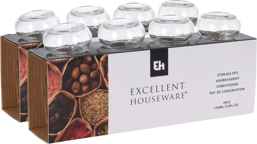 Excellent Houseware Kruidenpotjes 8-delig