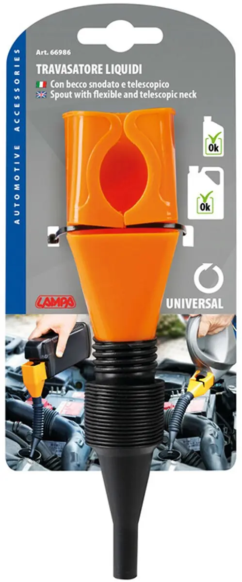Lampa Flexibele Telescopische Tuit 9-18cm - Zwart/Oranje