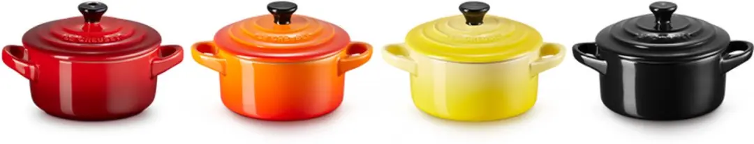 Le Creuset Aardewerken Mini Braadpannetjes Set 4x