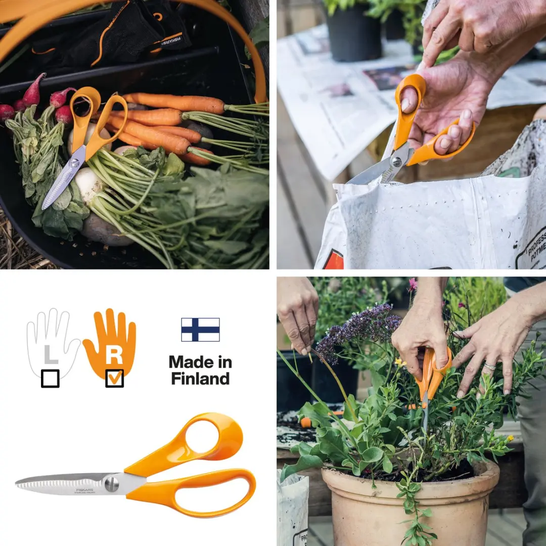 Fiskars Bloemenschaar 18cm - RVS - Oranje