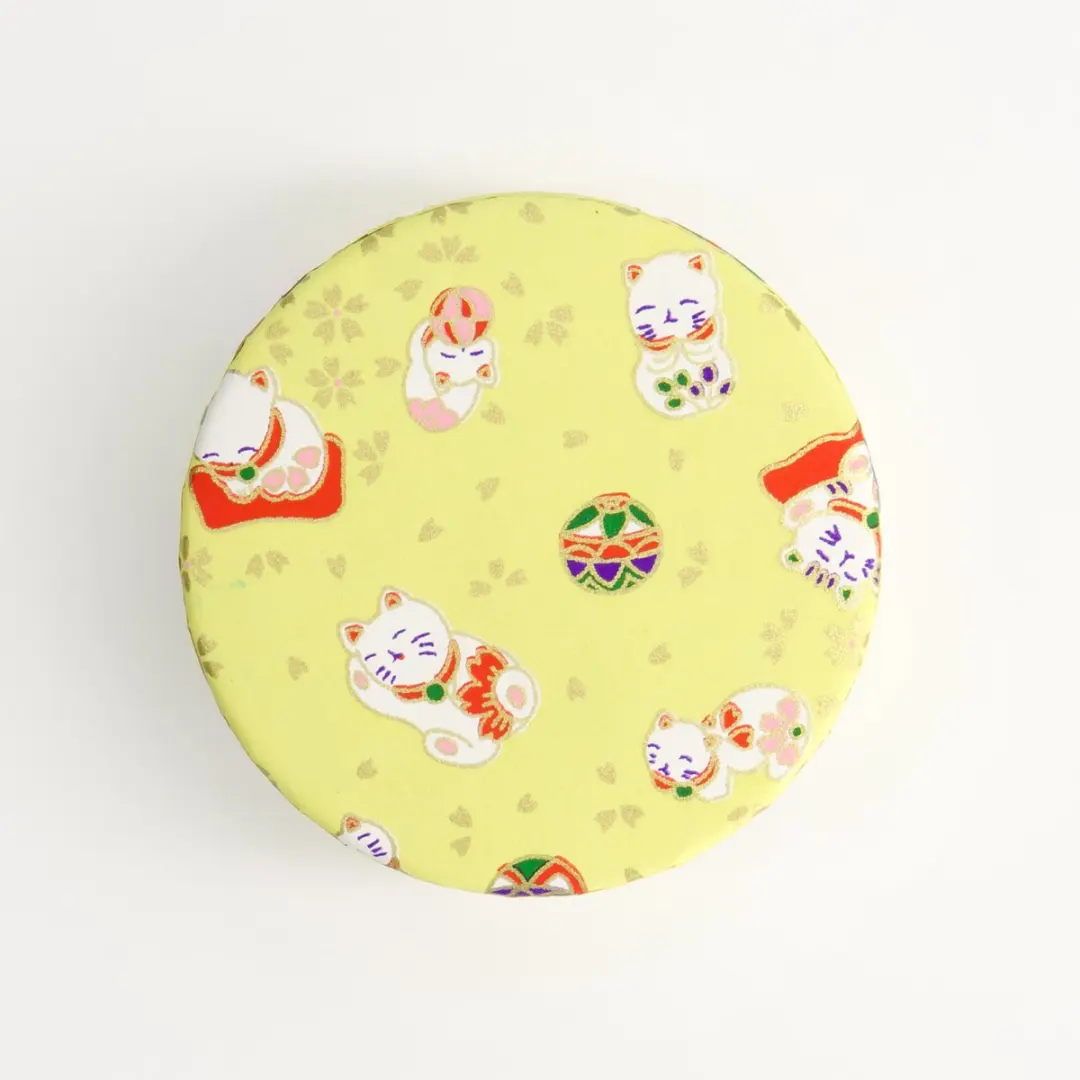 Tokyo Design Studio Matcha Theecontainer Lucky Cat - Geel 30g