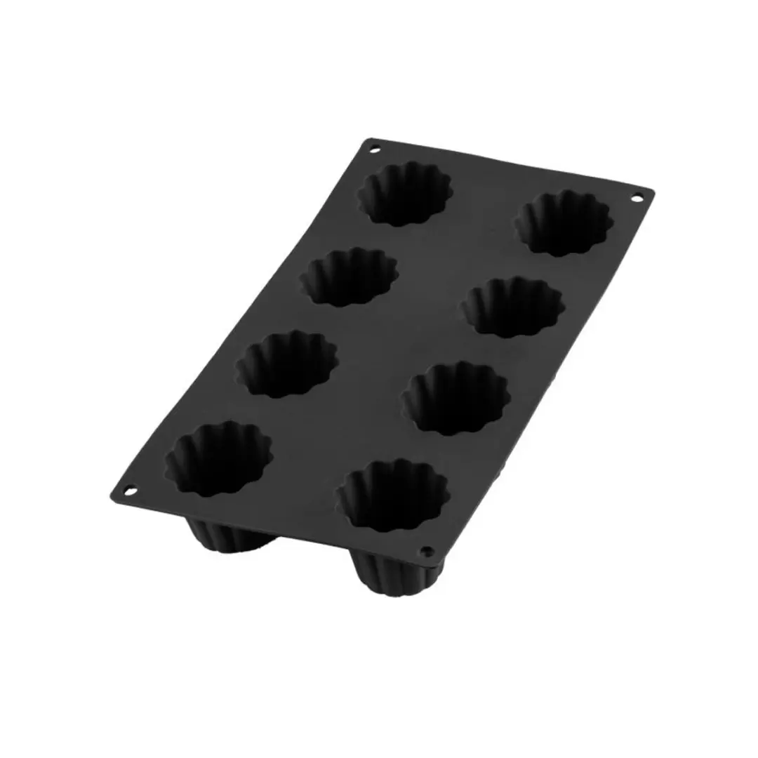 Lékué Mini Cannelés Bordelais Bakvorm 8-delig - Siliconen - Zwart