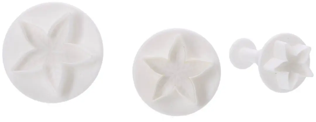 Patisse Plunger Cutter Calyx Uitsteekvormen - 3-delig - Wit