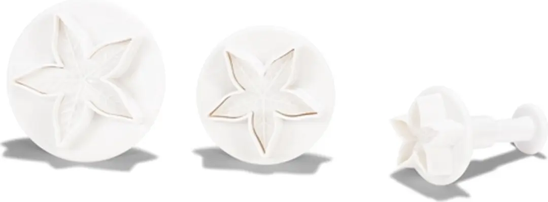 Patisse Plunger Cutter Calyx Uitsteekvormen - 3-delig - Wit