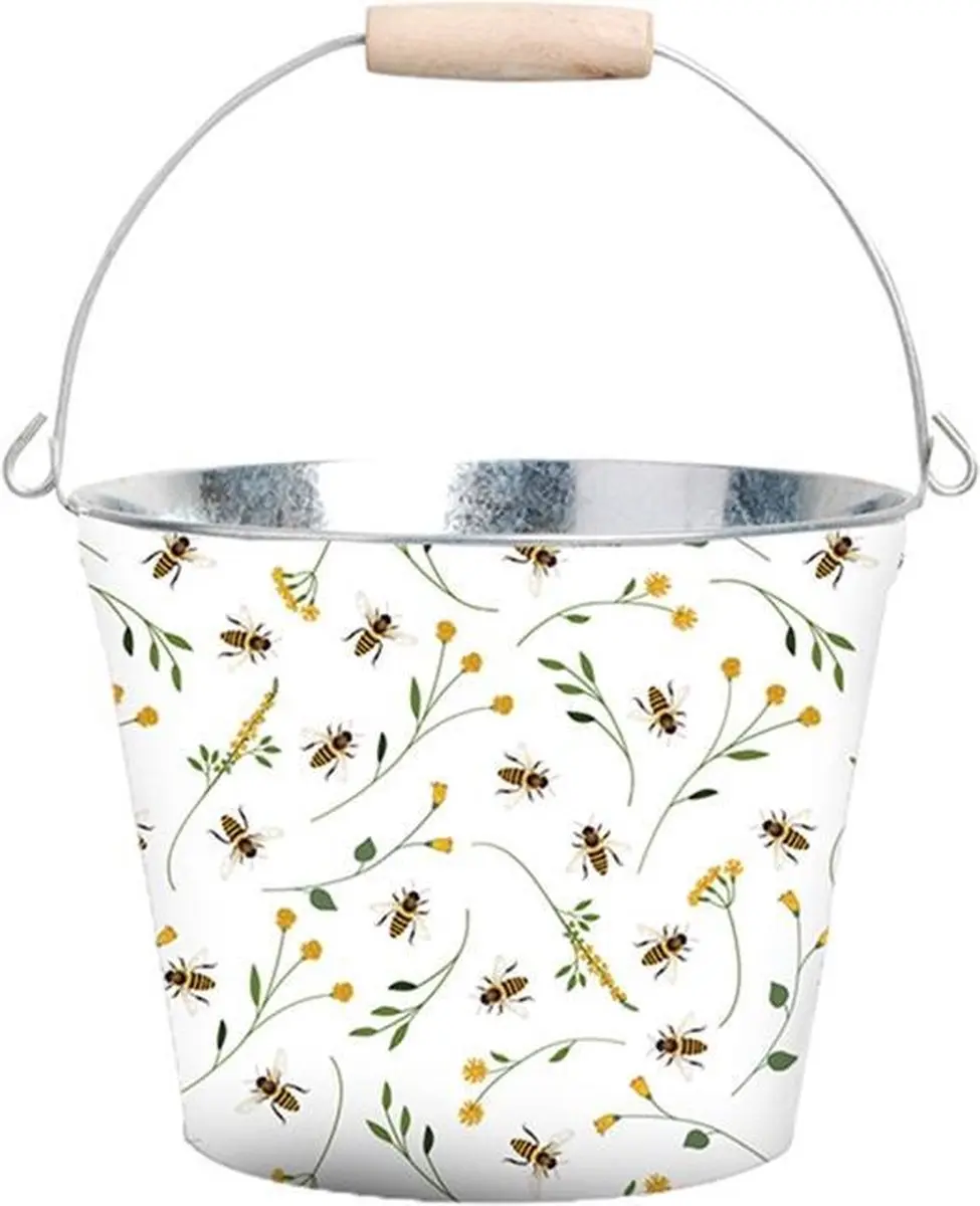 Esschert Design Happy Bee Bloempot - 5L - 26x24x19cm - Multi