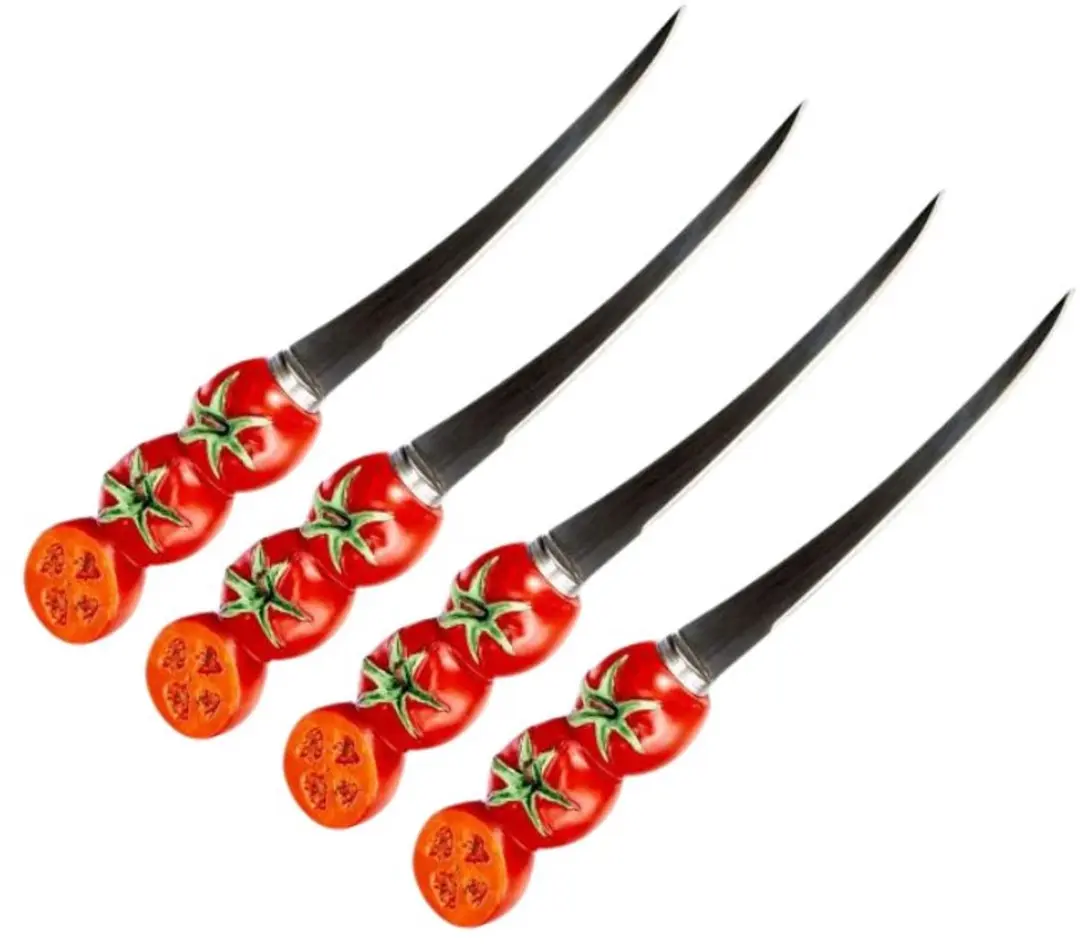 Fackelmann Tomatenmessen Set 4-delig - 11cm - Rood