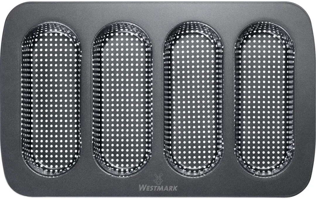 Westmark Baguettebakvorm 17cm - 4 Stuks - Antraciet