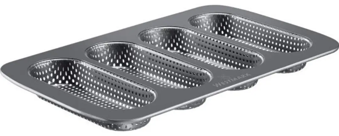 Westmark Baguettebakvorm 17cm - 4 Stuks - Antraciet