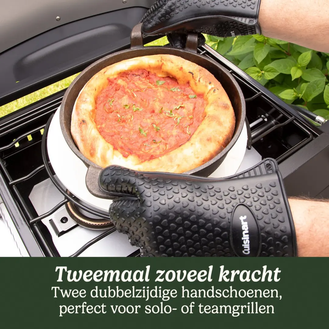 Cuisinart BBQ Handschoenen - Hittebestendig Siliconen - 2 Stuks - Zwart