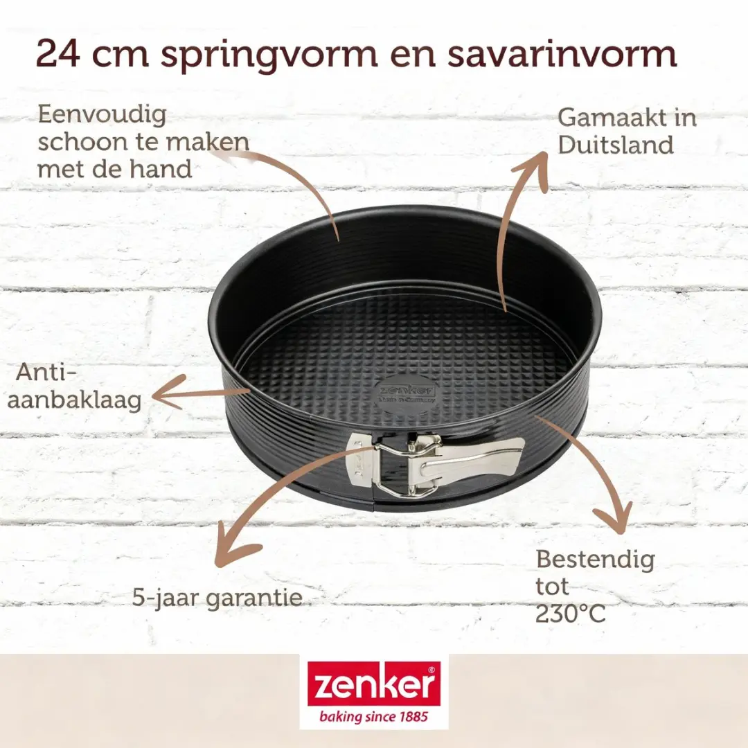 Zenker Bakvormen Set 24cm - Zwart