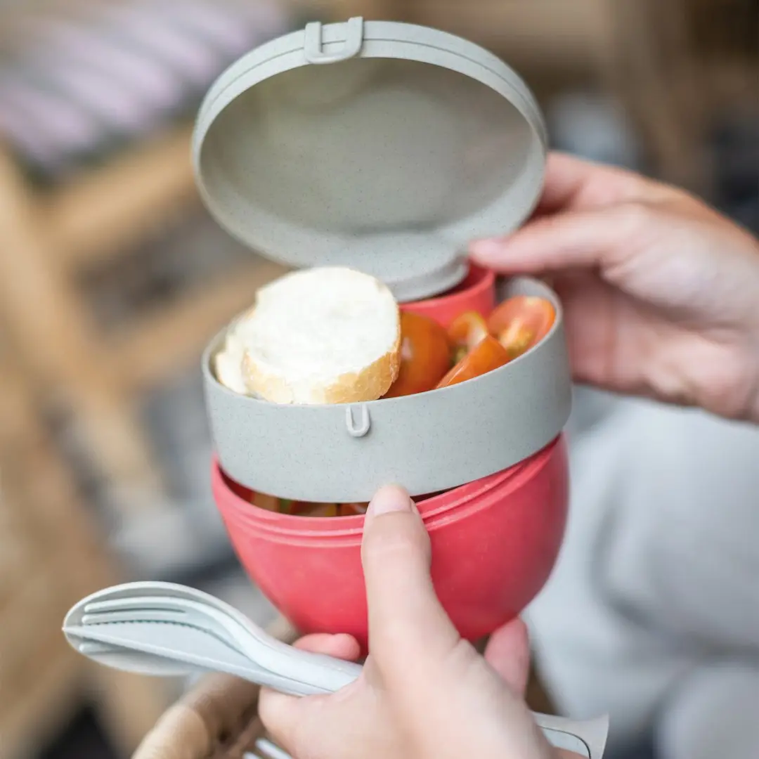 Koziol Bentobox Organic Medium - 1,25L - 3 Vakken - Paars
