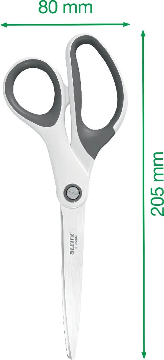 Leitz WOW Titanium Roestvrijstalen Schaar - Rood