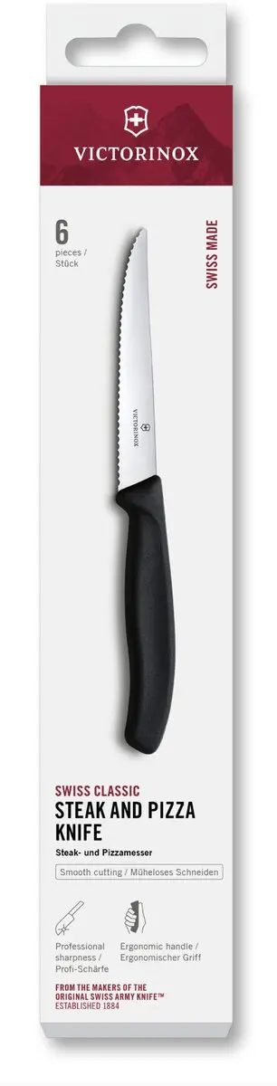Victorinox Swiss Classic Steakmessenset 6-delig - Zwart