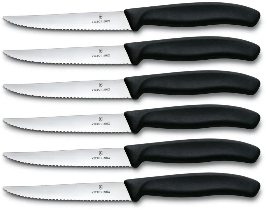 Victorinox Swiss Classic Steakmessenset 6-delig - Zwart