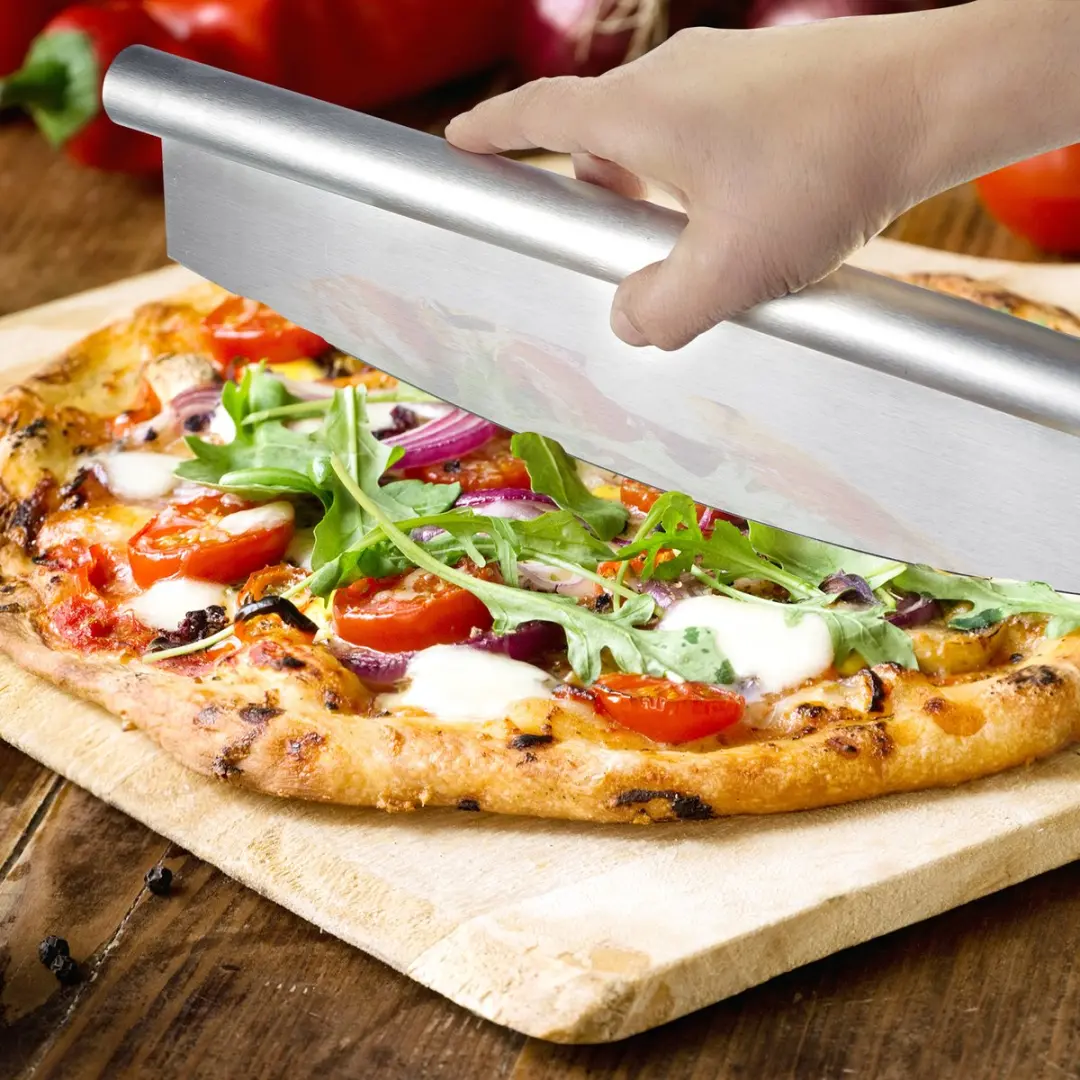 Westmark Pizza Wiegemes Easy - Roestvrij staal - Zwart/Zilver