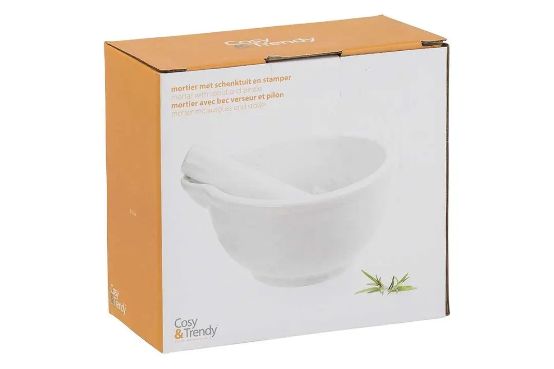 Cosy&Trendy Mortier & Stamper Porselein - Ø12cm Wit