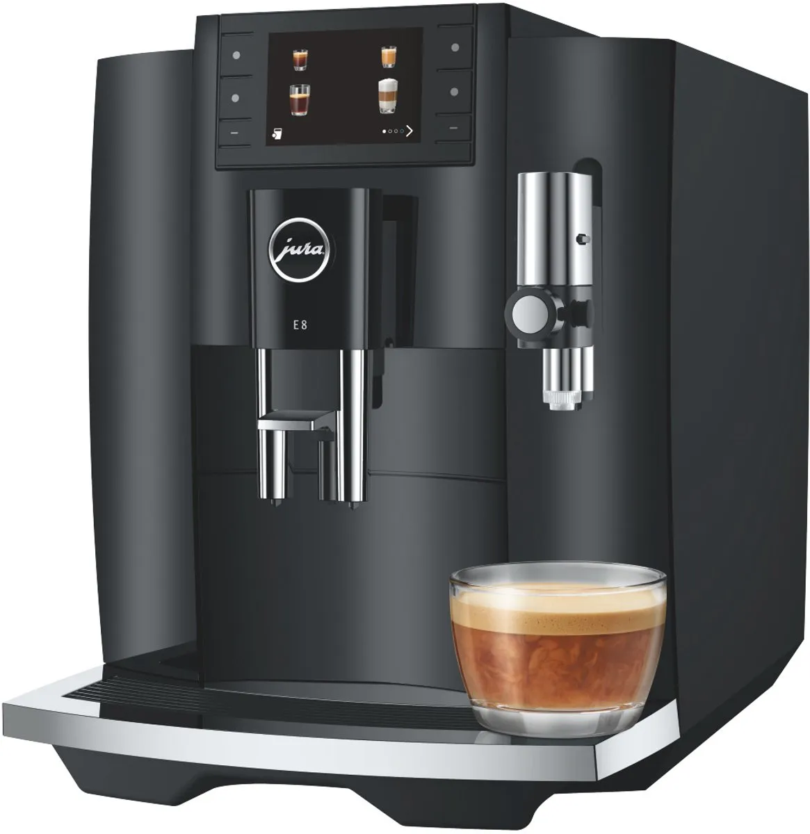 Jura E8 Piano Black Volautomatische Espressomachine - 17 Programma's