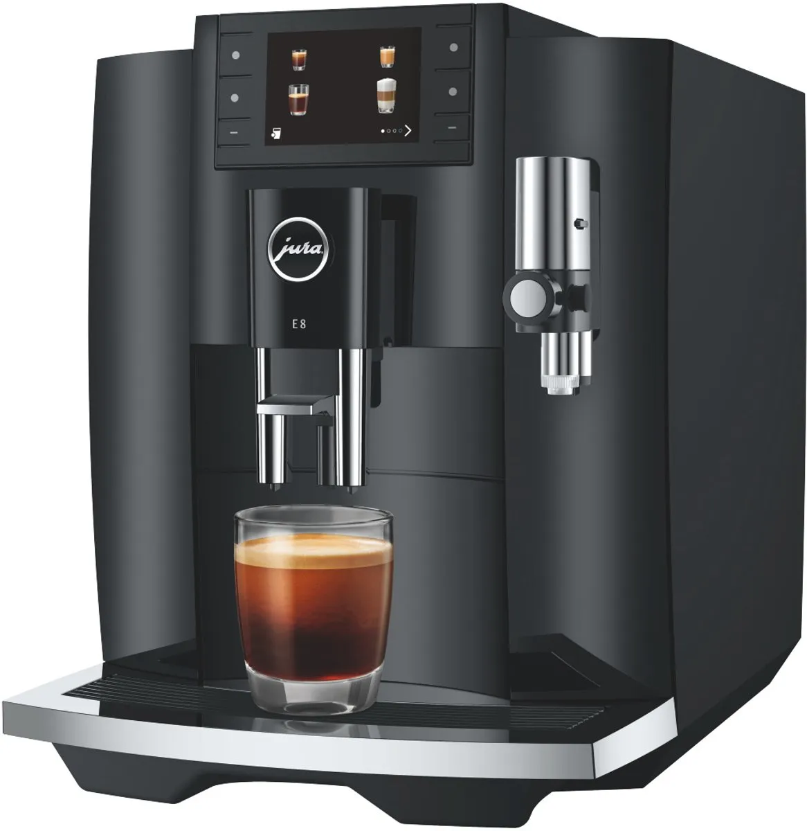 Jura E8 Piano Black Volautomatische Espressomachine - 17 Programma's