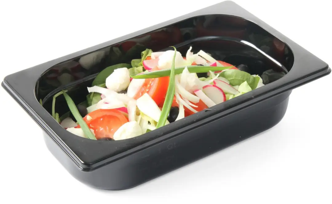 HENDI GN Container 4L - Zwart - 325x265x65mm