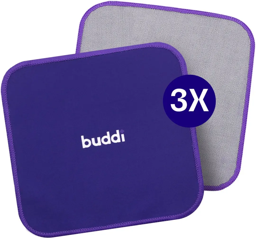 Buddi Fresh Microvezeldoek 3-Pack - Paars - Smartphone/Tablet/Laptop