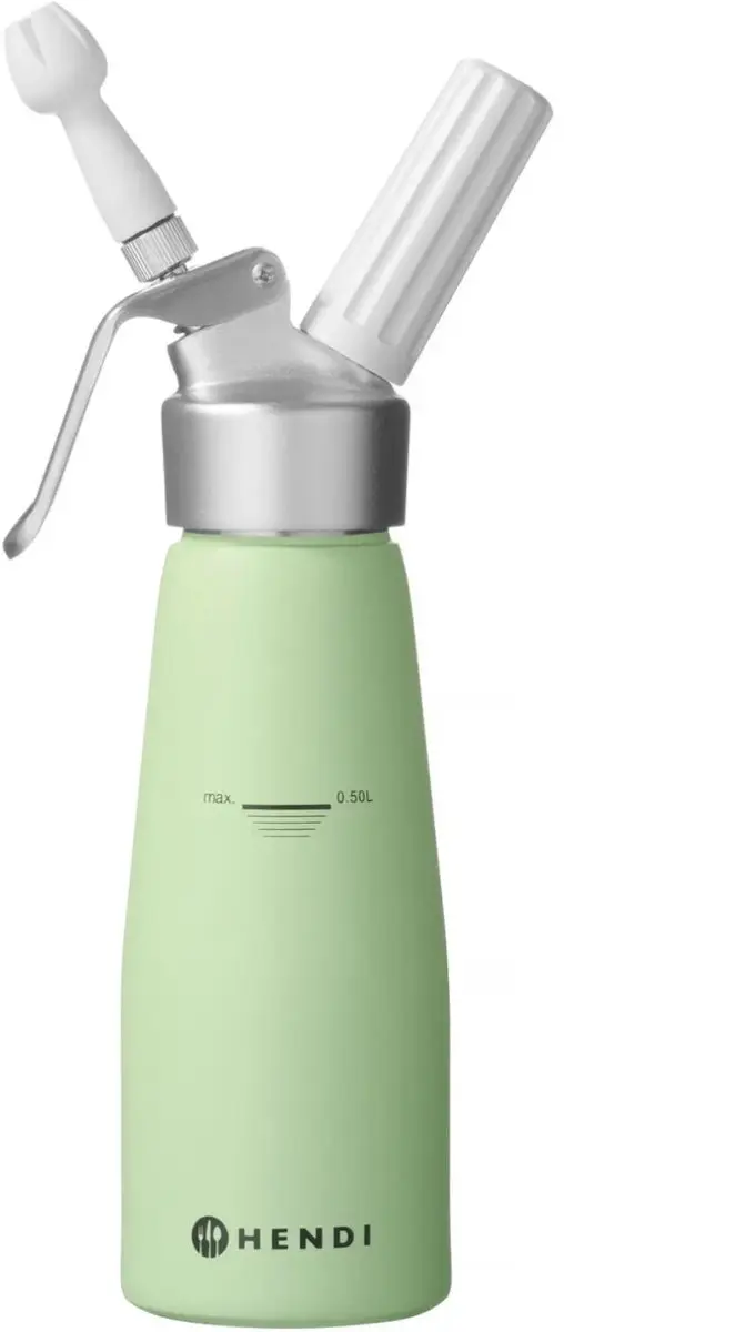 Hendi Slagroomapparaat 0,5L Pastelgroen