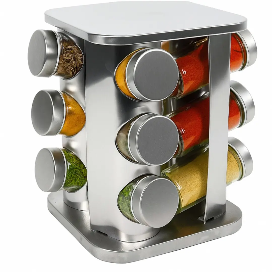 Cookinglife Kruidenrek RVS Draaibaar 12-delig