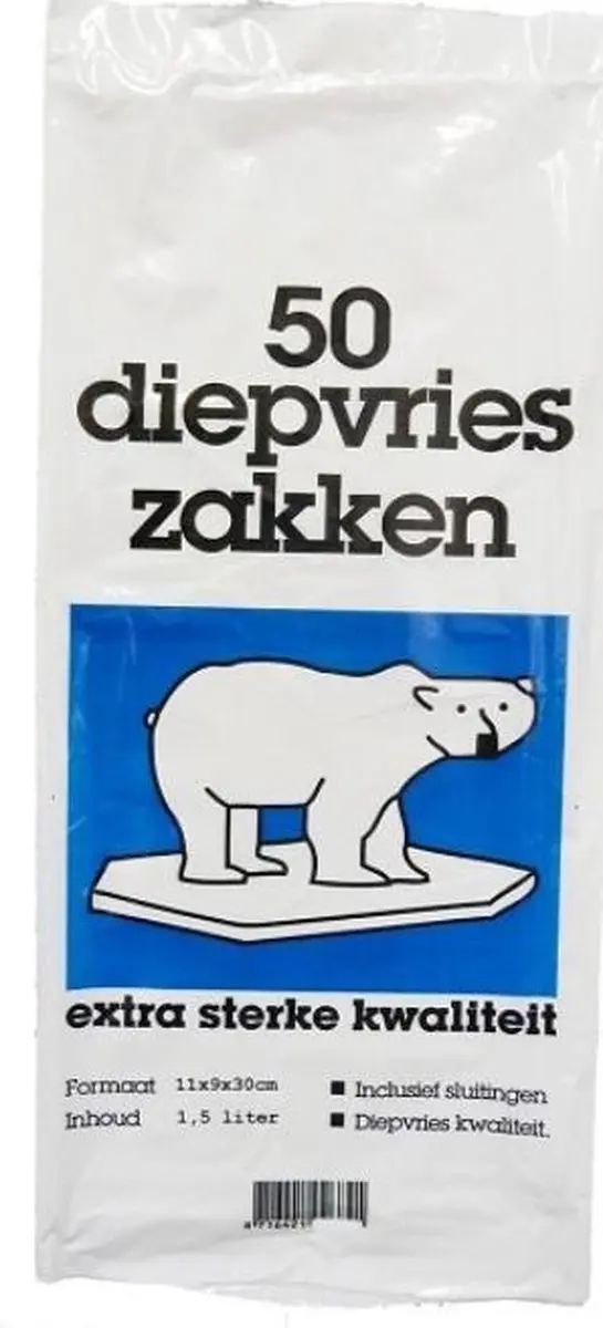 Excellent Houseware Diepvrieszakken 1,5L - 50 Stuks