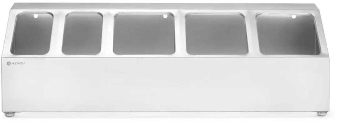 HENDI Gastronormhouder 5 Compartimenten RVS 74,5x24,5x21,5cm - afbeelding 6 van 6