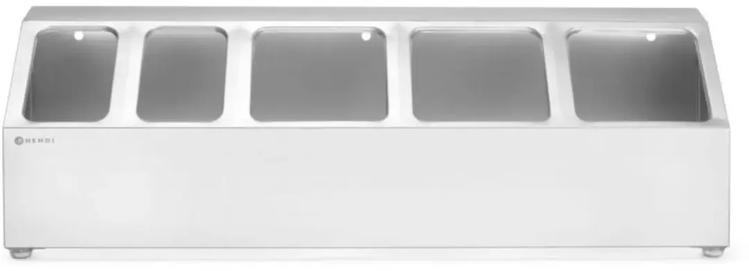HENDI Gastronormhouder 5 Compartimenten RVS 74,5x24,5x21,5cm