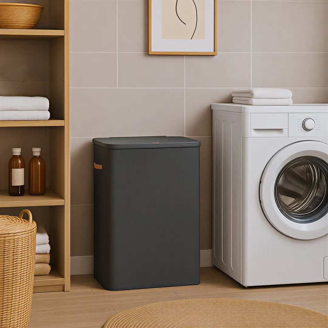 Songmics Wasmand LCB814BH01 190L - 3 Vakken - Met Deksel