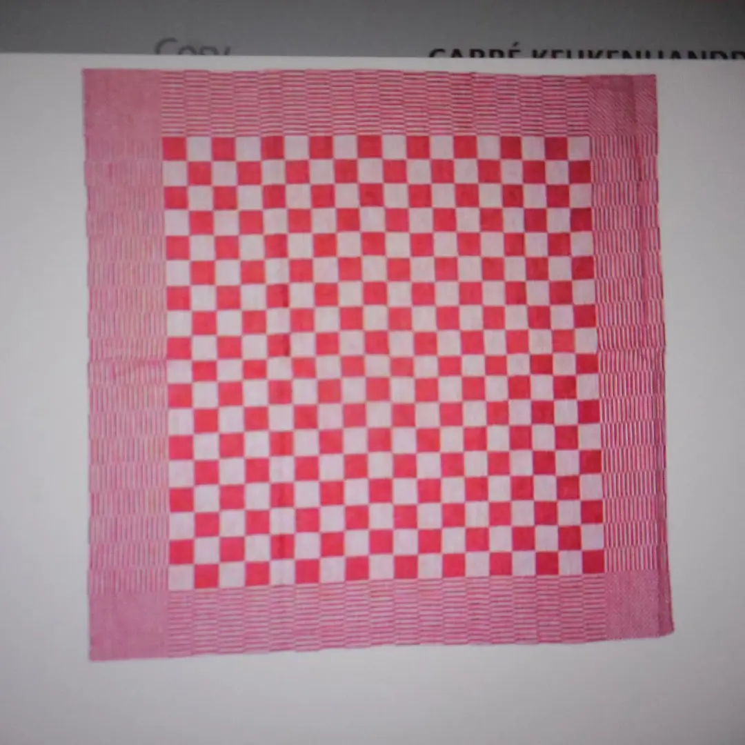 Cosy&Trendy Art Carré Keukenhanddoek Rood - 6 Stuks 65x65cm