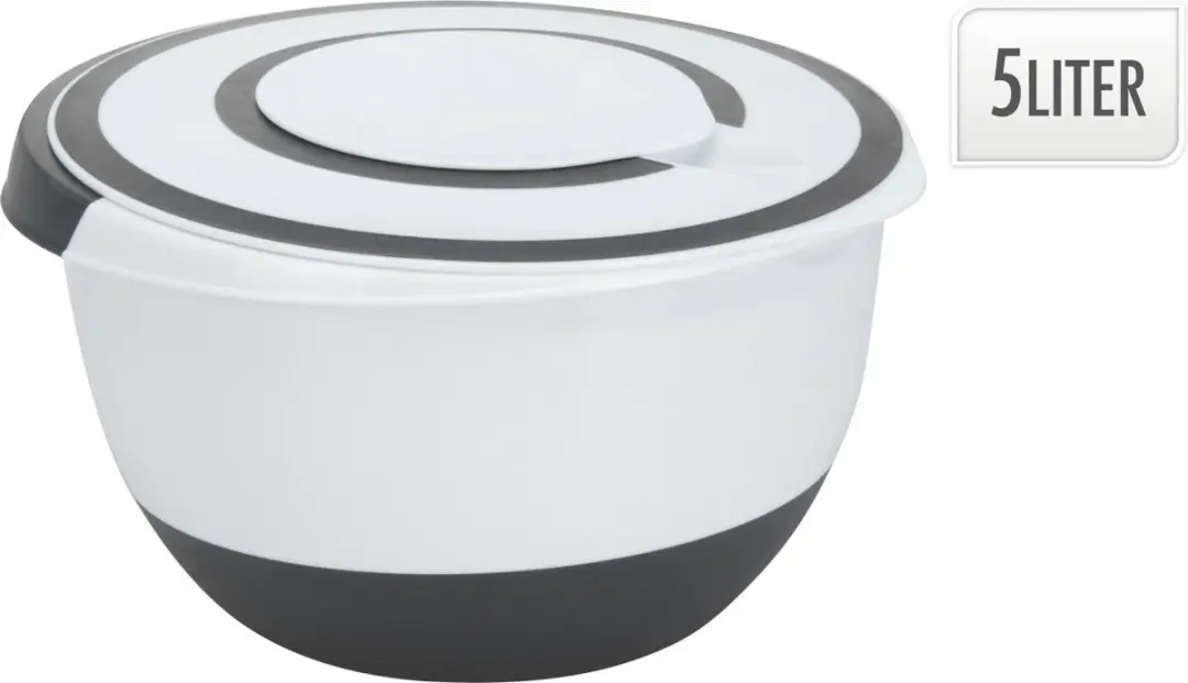 Excellent Houseware Mengkom 26cm 5L - 2 Stuks Wit/Antraciet