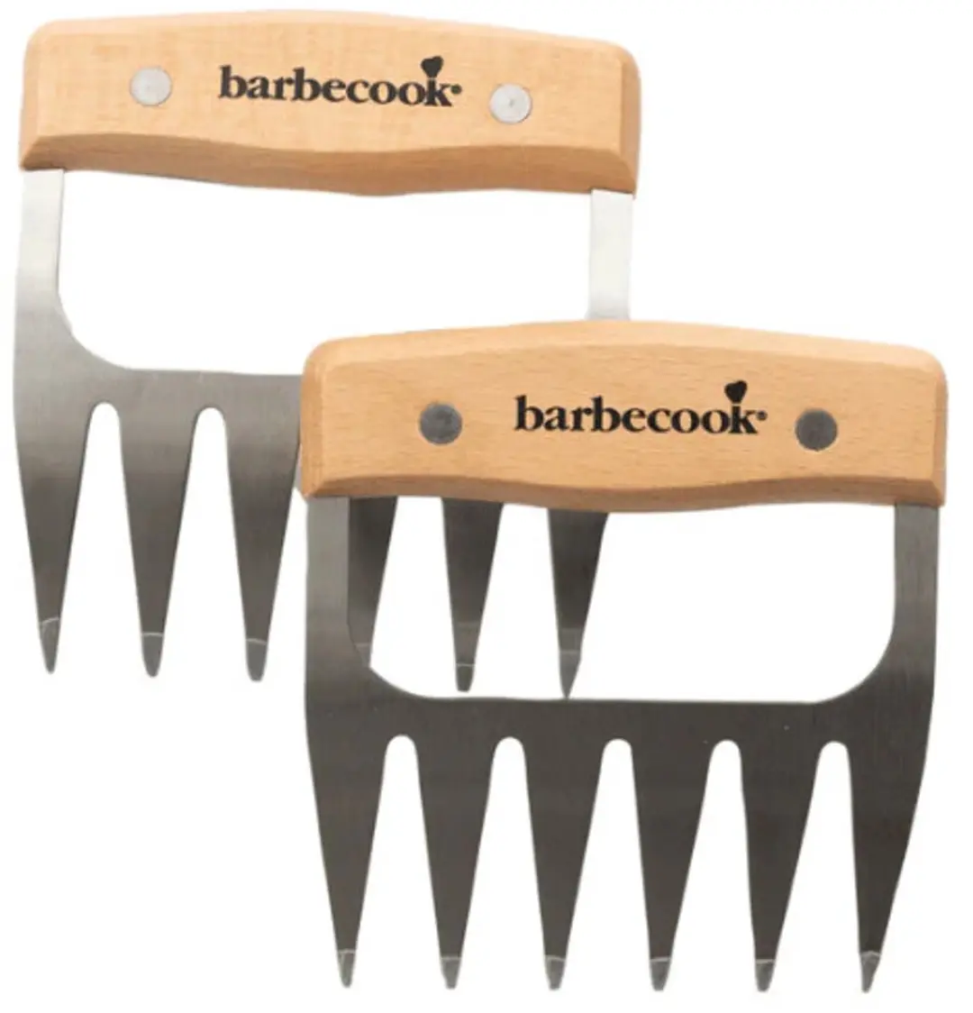 Barbecook RVS Vleesklauwen met Houten Handvat