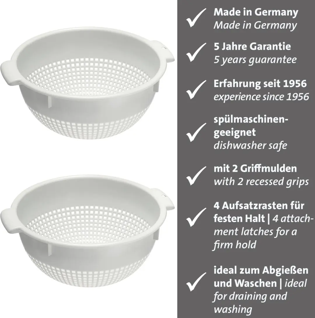 Westmark Strainer 24cm - 2 Stuks - Wit