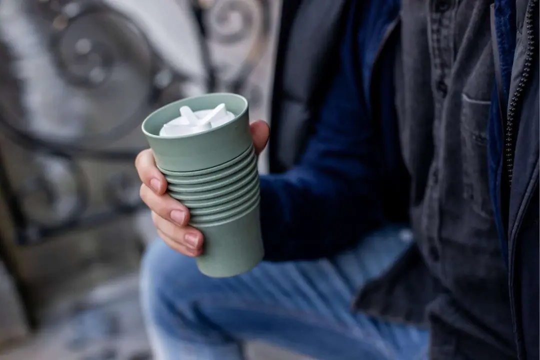 Koziol Safe To Go Thermosbeker 400ml - Organic Groen