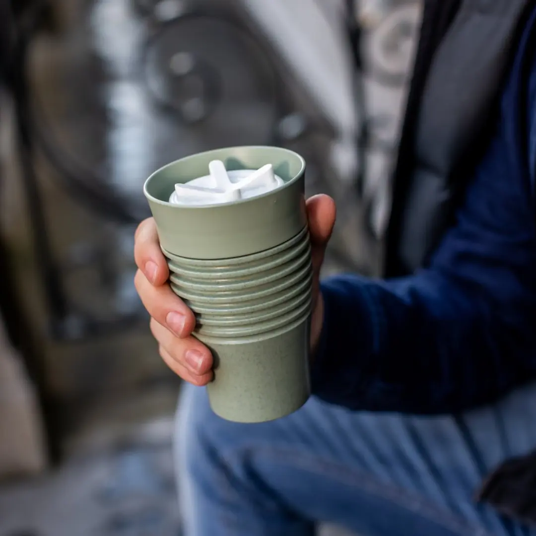 Koziol Safe To Go Thermosbeker 400ml - Organic Groen
