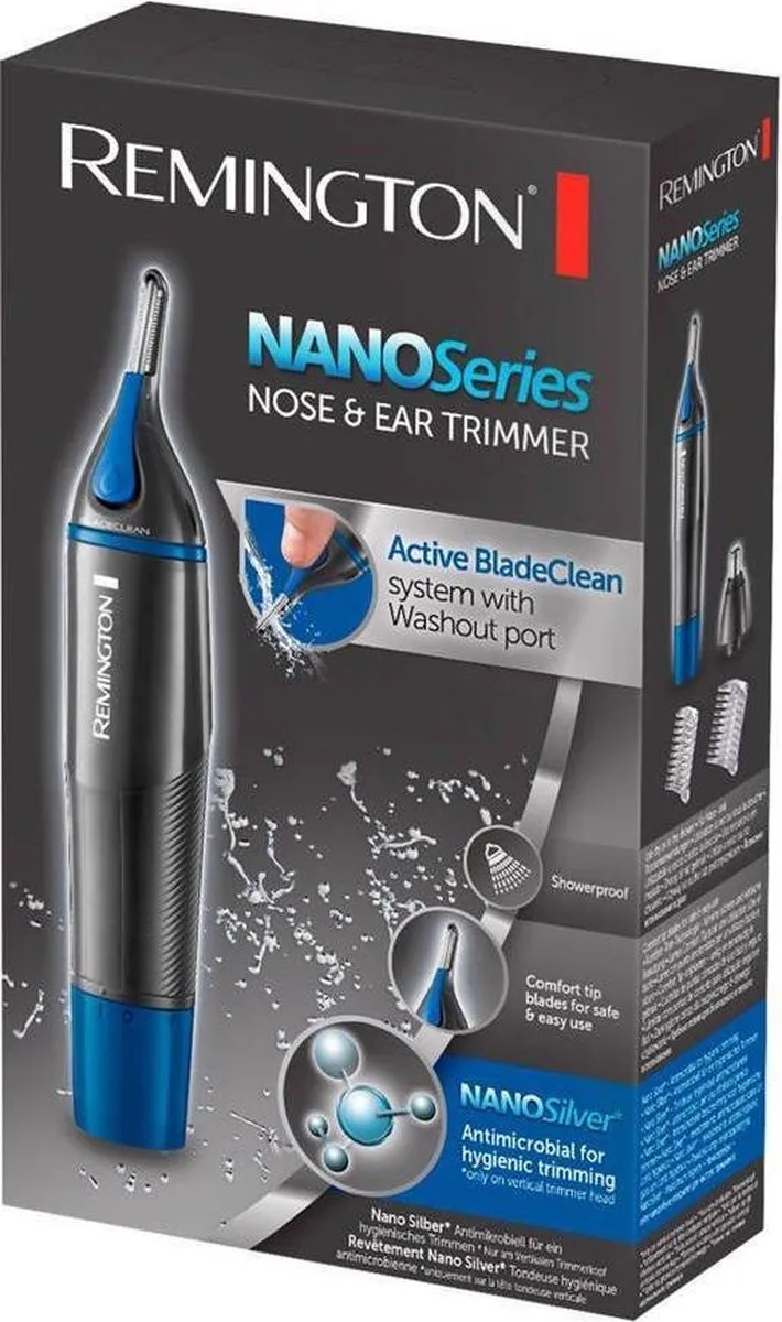 Remington NE3850 Nano Series Neustrimmer - Oorhaar & Wenkbrauw - Grijs/Blauw - afbeelding 6 van 6